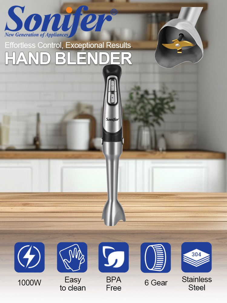 Meal Prep Smoothies - Hand Blender Sonifer SF-8185 1000W 6
