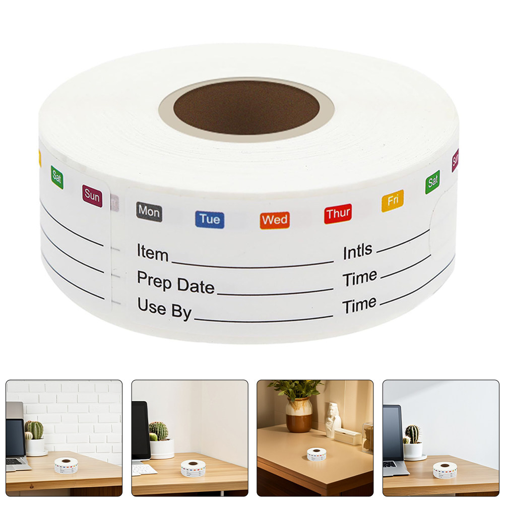 Meal Prep Kitchen - 2Rolls Food Date Stickers Removable Freezer