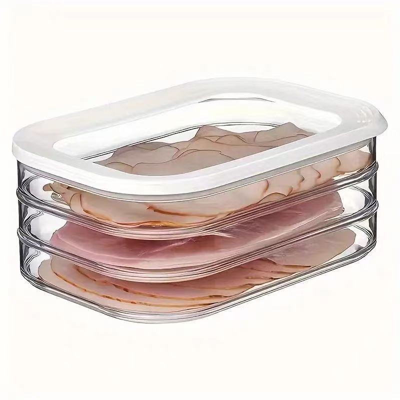 3-Layer Deli Meat Storage Cont - Meal Prep Cold Lunches recension och pris