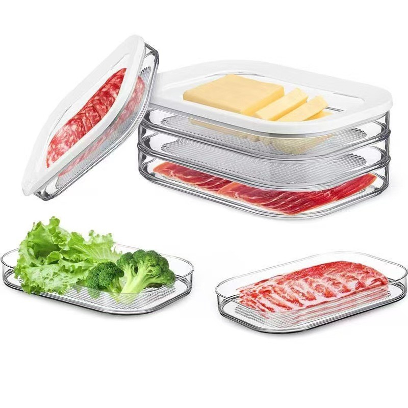 3-Layer Deli Meat Storage Cont - Meal Prep Cold Lunches recension och pris