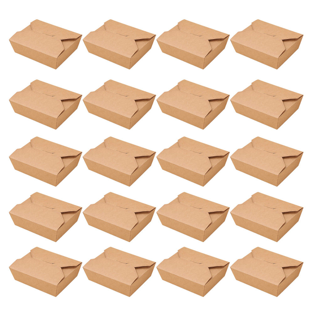 20Pcs Kraft Paper Lunch Box Di - Meal Prep Cold Lunches recension och pris