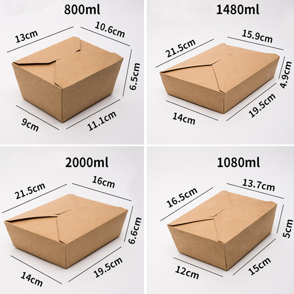 20Pcs Kraft Paper Lunch Box Di - Meal Prep Cold Lunches recension och pris