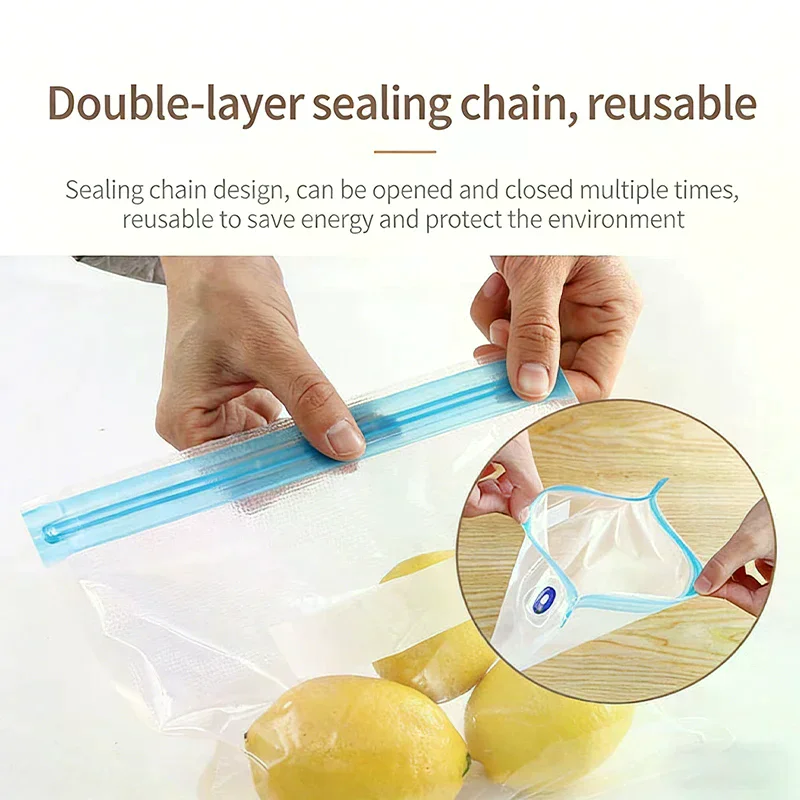 Reusable Vacuum Sealer Bags Wi - Meal Prep Ziplock recension och pris
