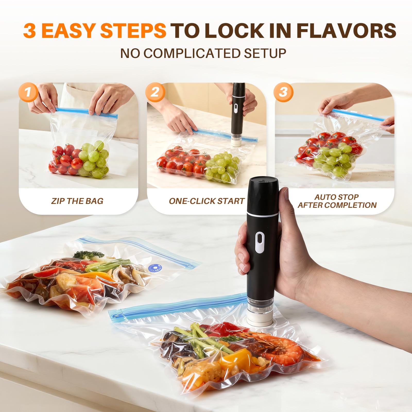 Food Vacuum Sealer, 60KPA Powe - Meal Prep Co recension och pris