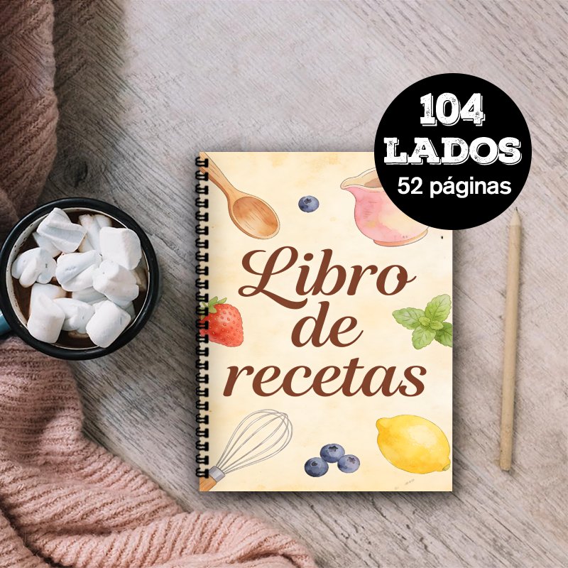 A5 Paper Spanish Recipe Book,  - Meal Prep Healthy Recipes recension och pris