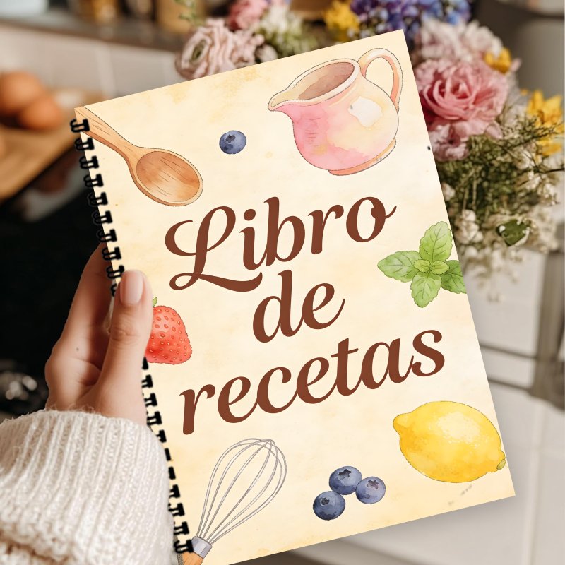 A5 Paper Spanish Recipe Book,  - Meal Prep Healthy Recipes recension och pris