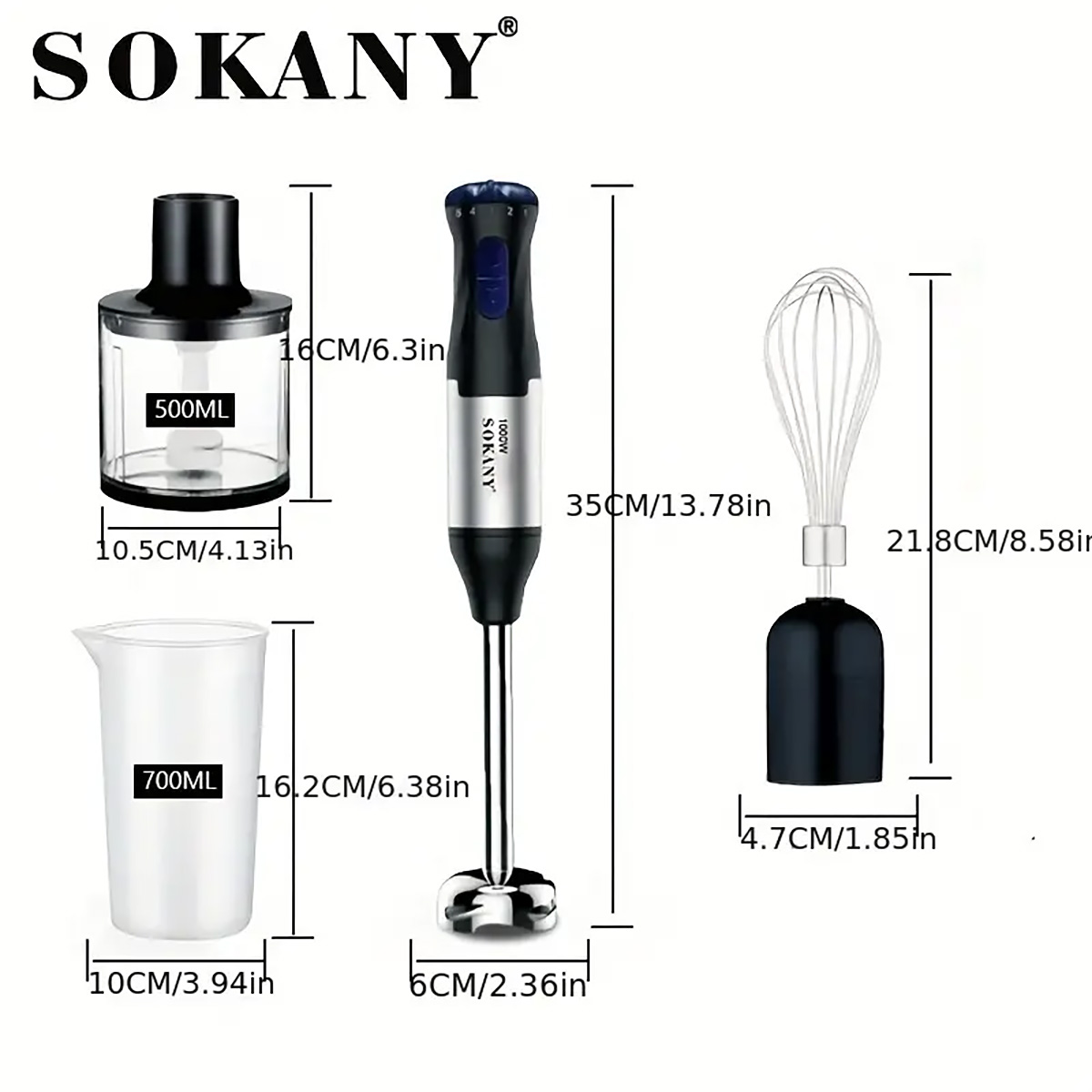 1000W 4-in-1 Hand Blender - Im - Meal Prep Smoothies recension och pris