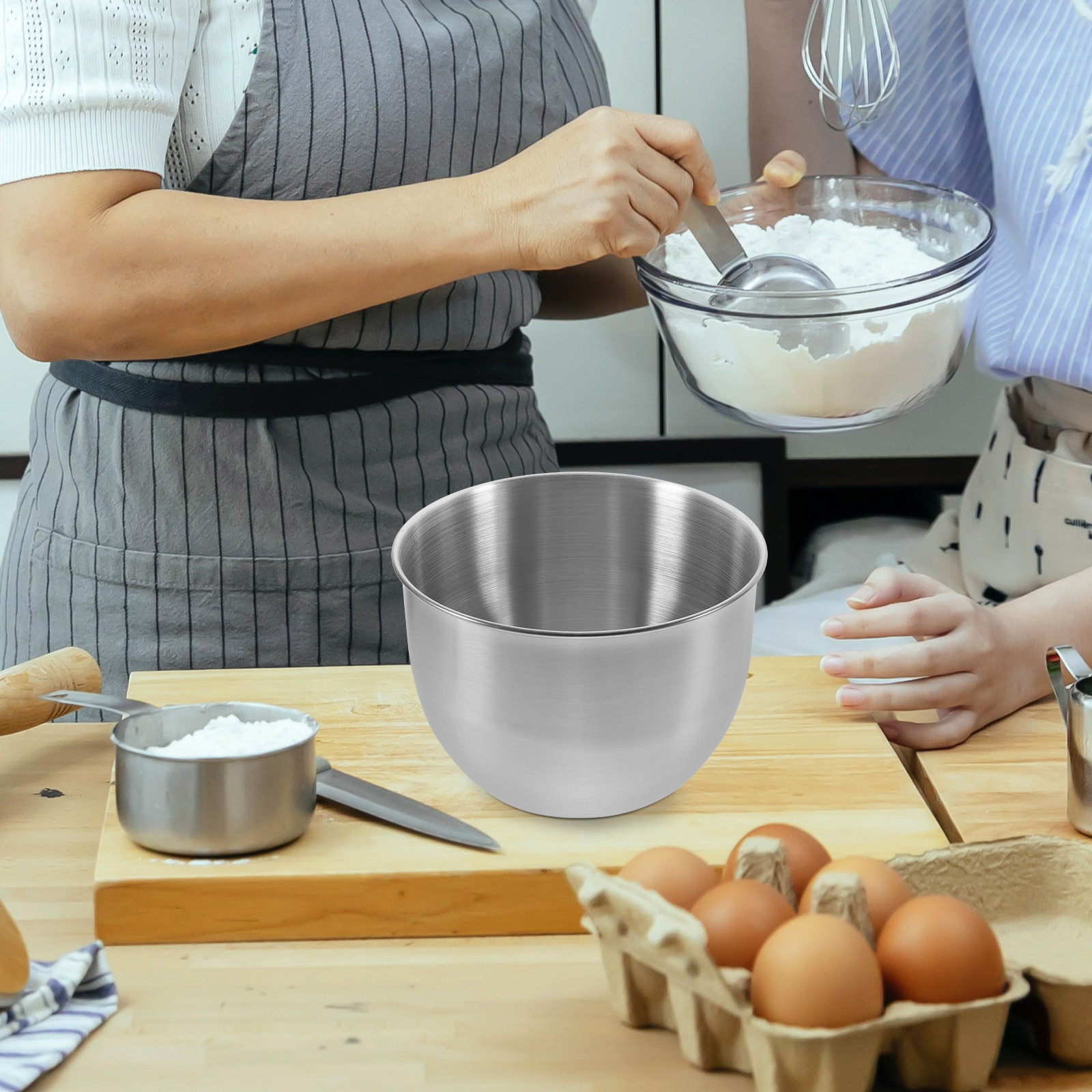 Deep Stainless Steel Mixing Bo - Meal Prep Kitchen recension och pris