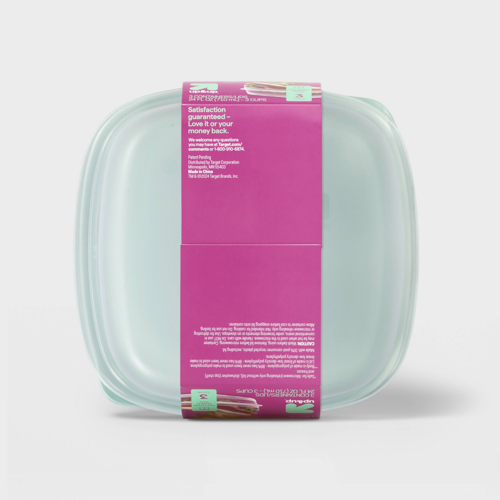 3ct Square Food Storage Contai - Meal Prep Kitchen recension och pris